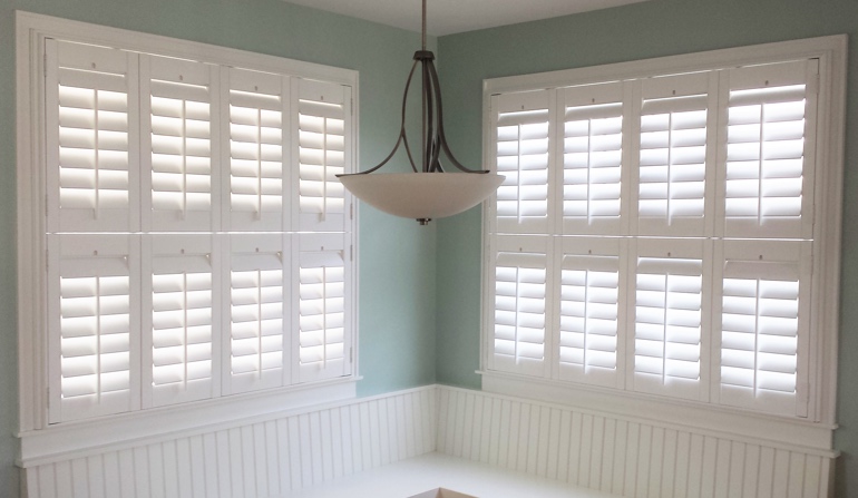 Boston plantation shutters in booth